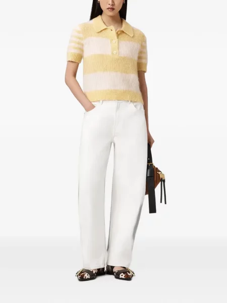 Scurt tricou polo Allsaints galben