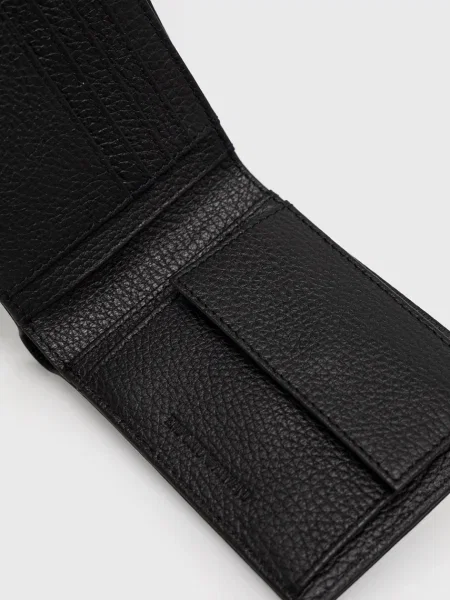 Kožená peněženka a držák na karty Emporio Armani pánský černá