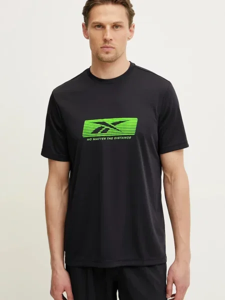 Kratka majica za vadbo Reebok No Matter the Distance črna