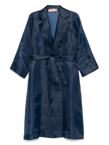 Satynowy płaszcz Blanca Vita niebieski