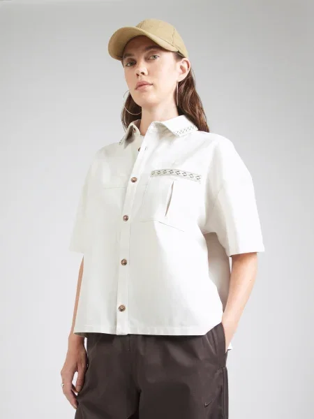 Nike Sportswear Blúzka slonová kosť / tmelová / olivová