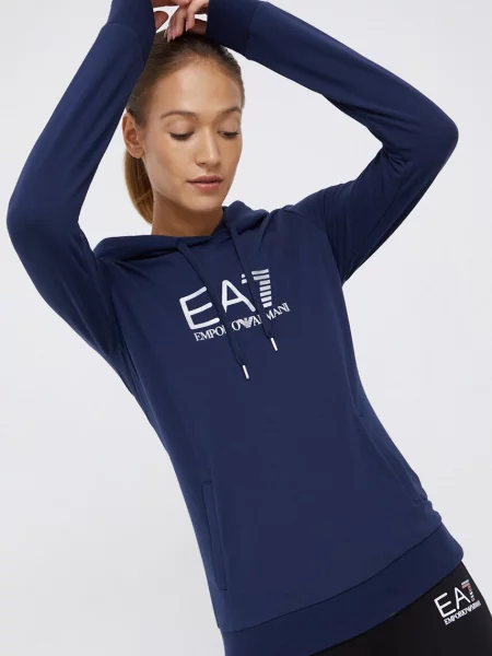 Bluză Ea7 Emporio Armani alb
