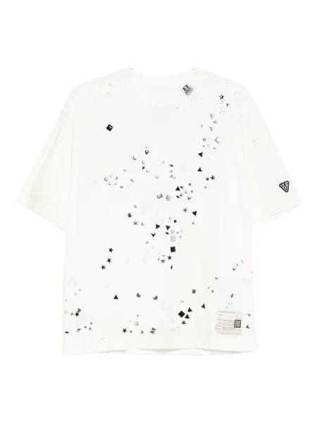 Tricou Maison Mihara Yasuhiro zdrențuiți alb