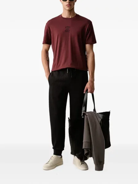 Jacquard trčanje hlače Armani Exchange s autogramom crna