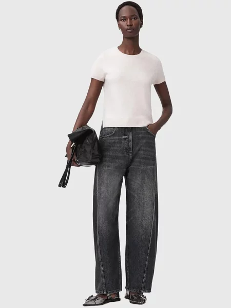 Вовняна футболка AllSaints REBEL TEE сірий