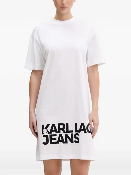 Denim ruha Karl Lagerfeld Jeans fehér