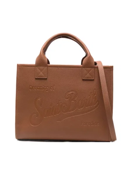 Shopperka Mc2 Saint Barth skórzana brązowa