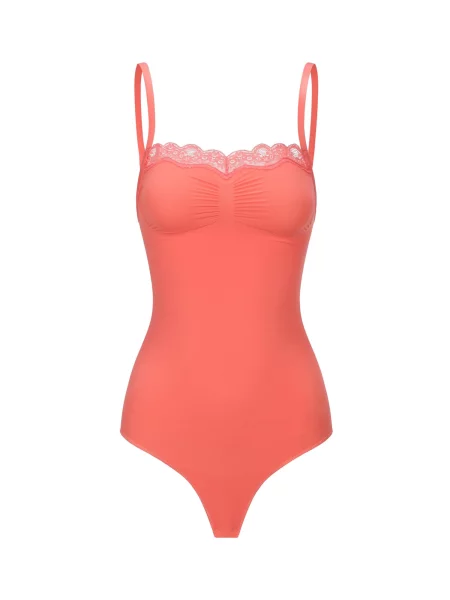 Cfab Alakformáló body Bodysuit Sculpting Shapewear mit Lace korál