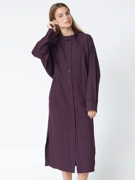 Co'couture Rochie tip bluză Trinny mov vânătă / bordeaux roșu