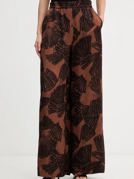 Karl Lagerfeld pantaloni lat high waist maro