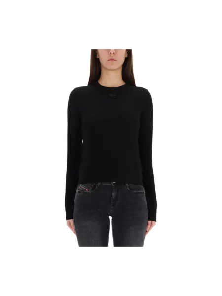 Dzianinowy sweter Diesel czarny