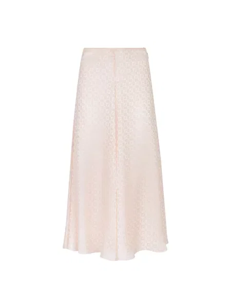 Spódnica midi Fendi do kolan beżowa