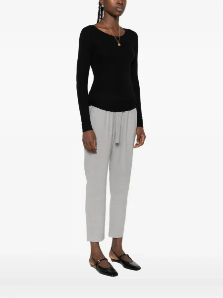 Pulover Eric Bompard cu decolteu rotund negru
