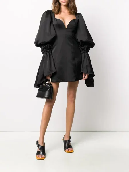 Rochie mini Ellery evazată negru