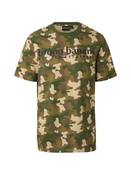 Bruno Banani Tricou fildeş / ciocolatiu oliv verde