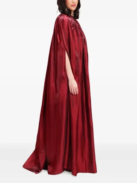 Rochie maxi Baruni plisată de costum roșu