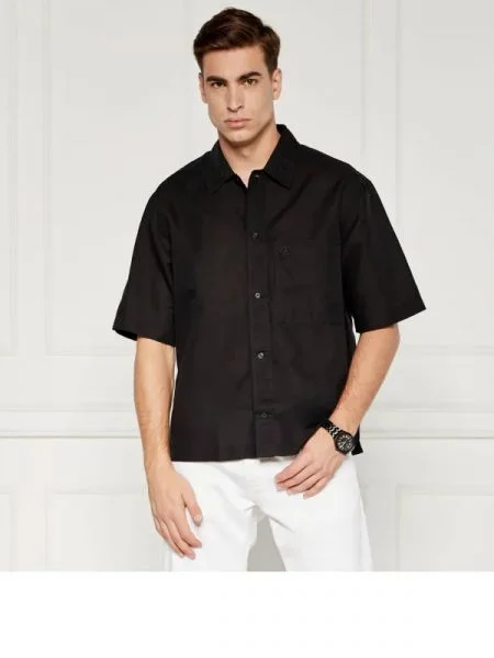 CALVIN KLEIN JEANS De in cămașă | Relaxed fit negru