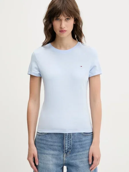 Kratka majica Tommy Jeans modra