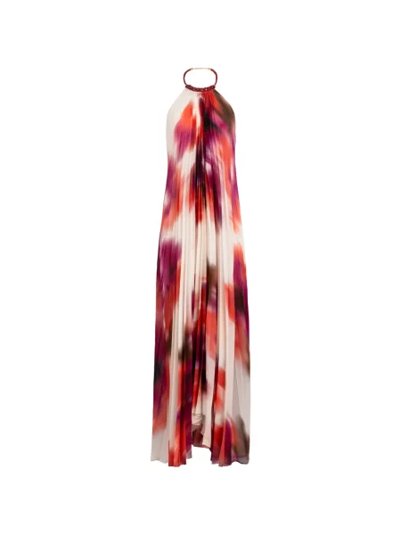 Rochie maxi Silvia Tcherassi cu model floral cu imagine alb