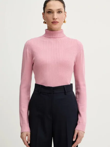 Morgan sweter z domieszką wełny MENTOL różowy