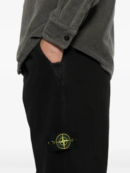 Pantaloni Stone Island cu strasuri negru