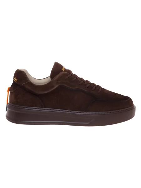 Sneakersy Barracuda skórzane wsuwane brązowe
