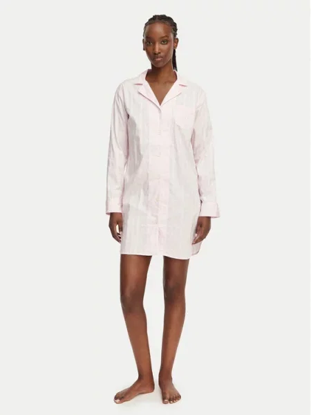 LAUREN RALPH LAUREN Νυχτικό Ανοιχτό Relaxed Fit ροζ