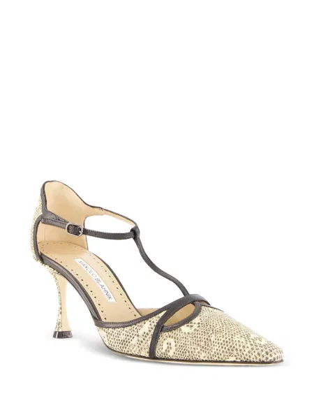 Pantofi cu toc Manolo Blahnik din piele