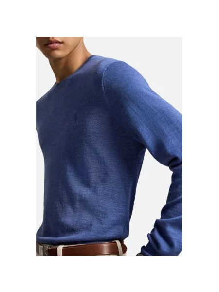 Sweter Polo Ralph Lauren wełniany niebieski