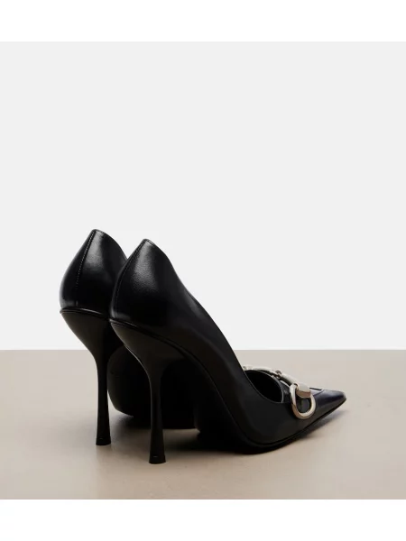 Pantofi cu toc Gucci din piele negru