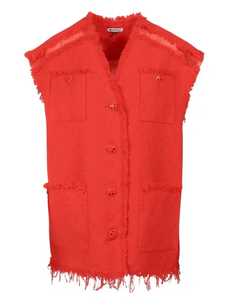 Pasek Krizia z frędzli czerwony