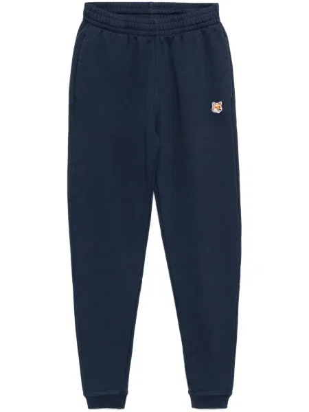 Pantaloni Maison Kitsune cu petice albastru