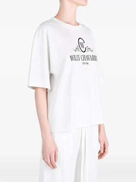 Tricou Willy Chavarria cu imagine alb