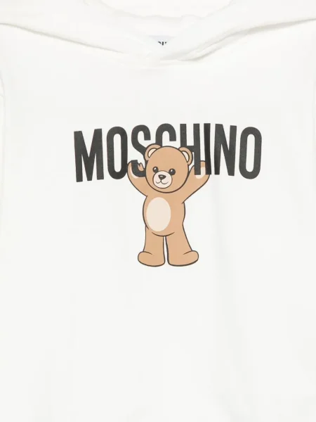 Bluza z kapturem dziecięca Moschino biała