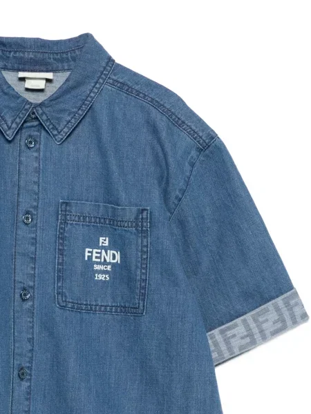 Koszula dżinsowa dziecięca Fendi niebieska