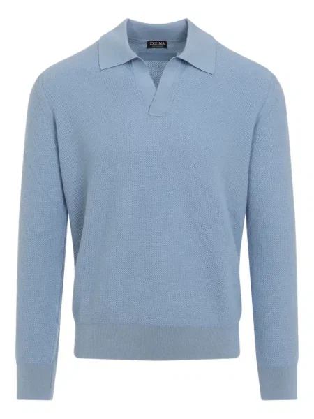 Pulover Zegna lung albastru