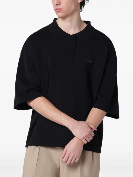 Tricou polo Entire Studios cu autograf negru