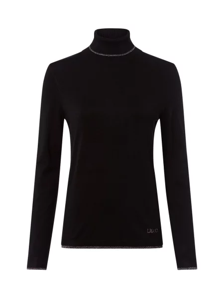 Liu Jo Collection sweter z golfem Kobiety jednolity S czarny