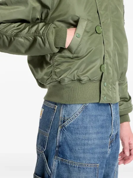 Geacă Alpha Industries cu glugă verde