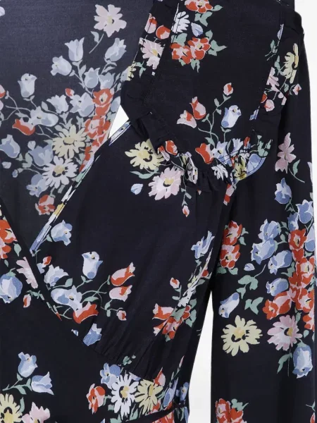 Rochie Rixo cu model floral cu imagine negru