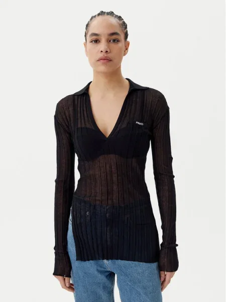 PINKO Bluză Rex Ford Polo negru