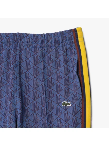 Lacoste Spodnie Dresowe Paris Monogram Jacquard czerwone
