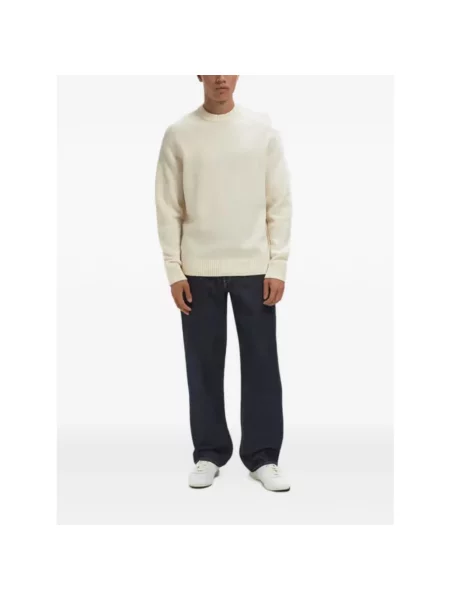 Sweter Barbour wełniany biały