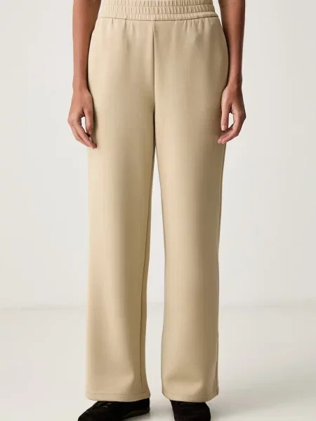 Armani Exchange pantaloni de trening pentru femei bej