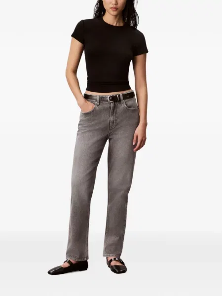 Blugi drepți Calvin Klein gri