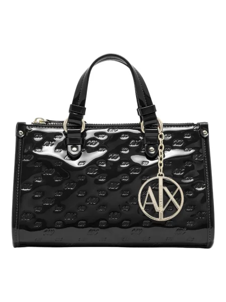 Kabelka Armani Exchange z ekologickej kože čierna