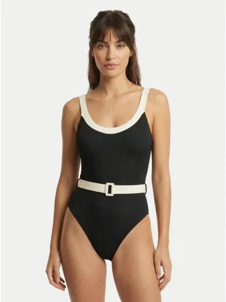 Seafolly Costum de baie Band Wave negru