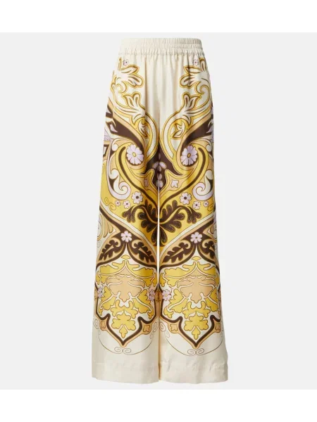 Pantaloni La Doublej de mătase cu imagine