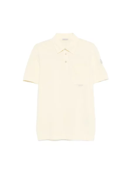 Koszulka polo Moncler z logo żółta