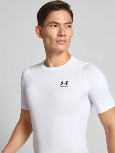 T-shirt z o kroju slim fit z nadrukiem z logo Under Armour biała